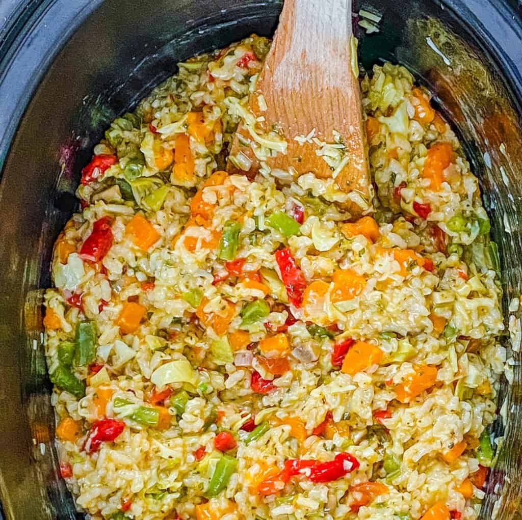 finished vegetarian instant pot risotto