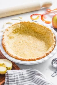 baked 3 ingredient gluten free pie crust recipe - healthy, homemade and with a vegan option
