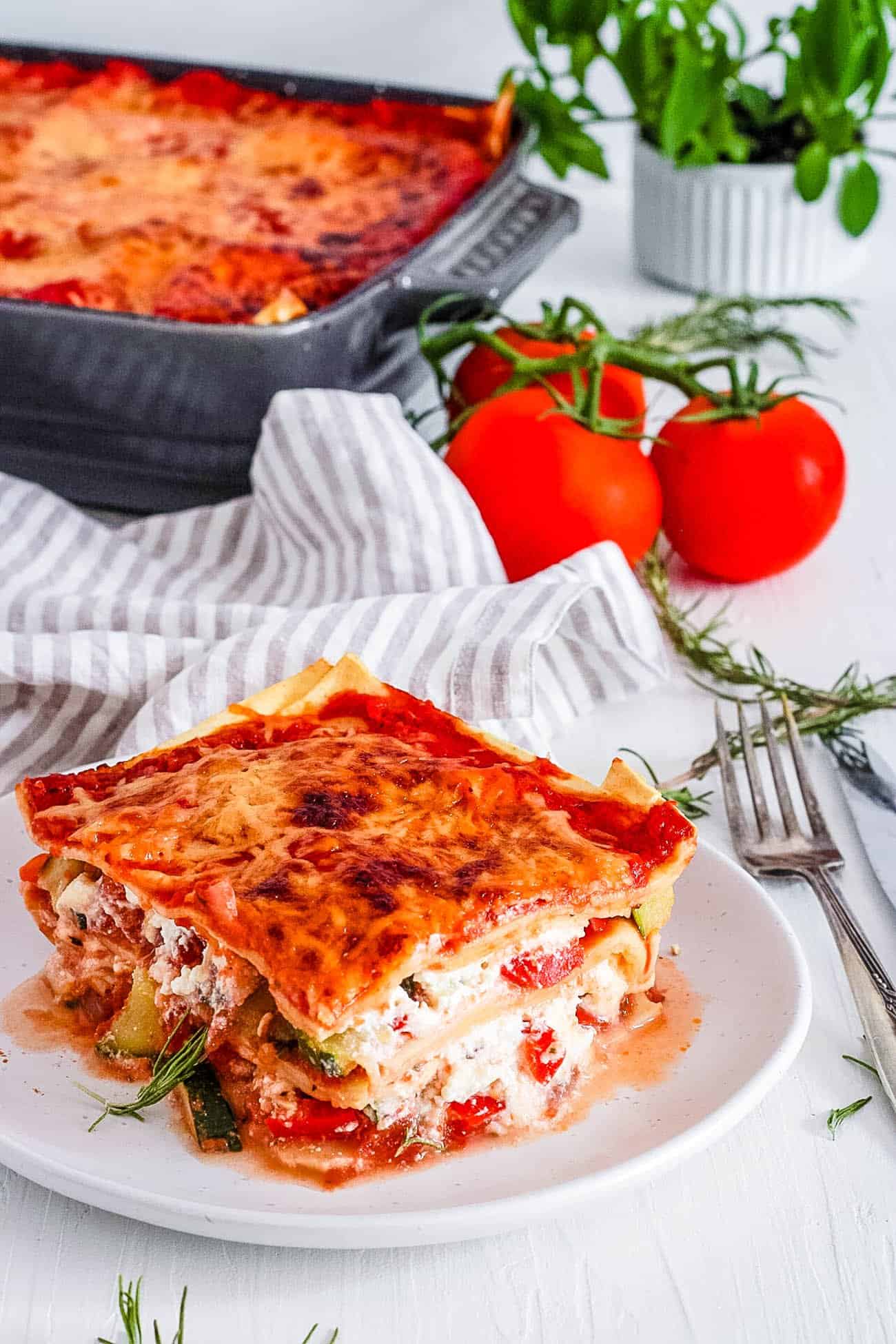 Hearty Healthy Vegetable Lasagna (Super Easy Recipe!)