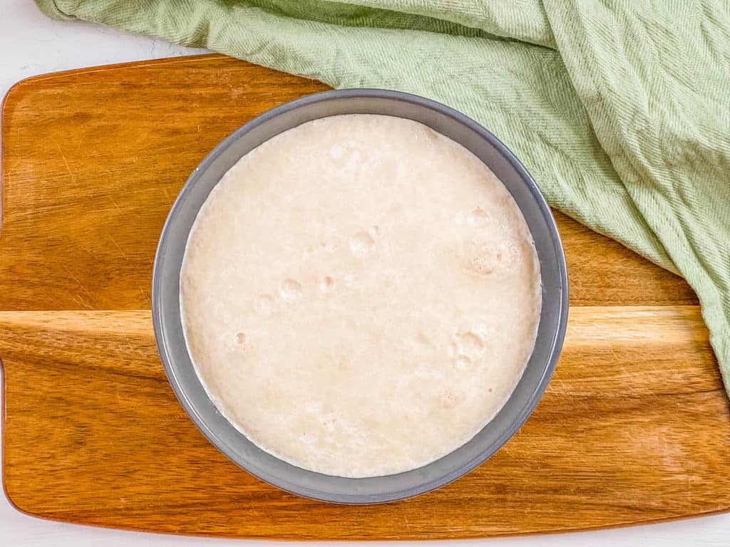 yeast rising in a bowl