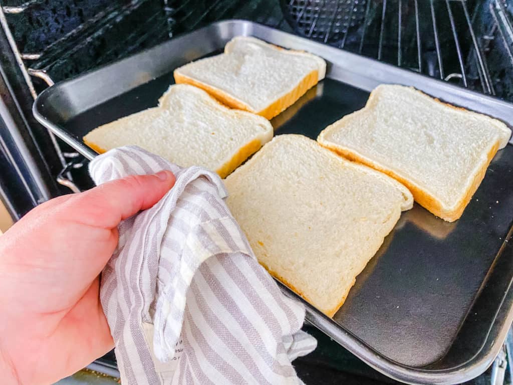 bread on a baking sheet