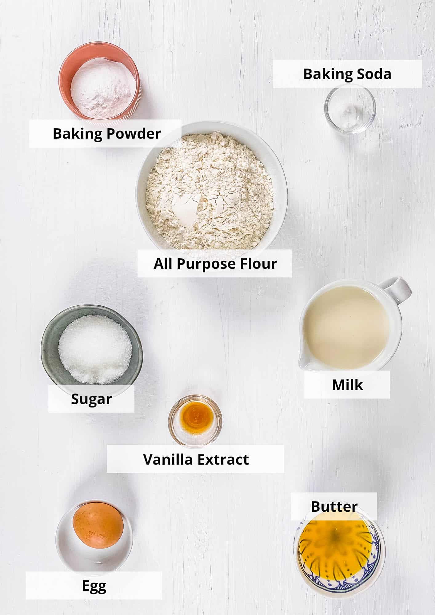 ingredients for easy healthy homemade air fryer pancakes recipe