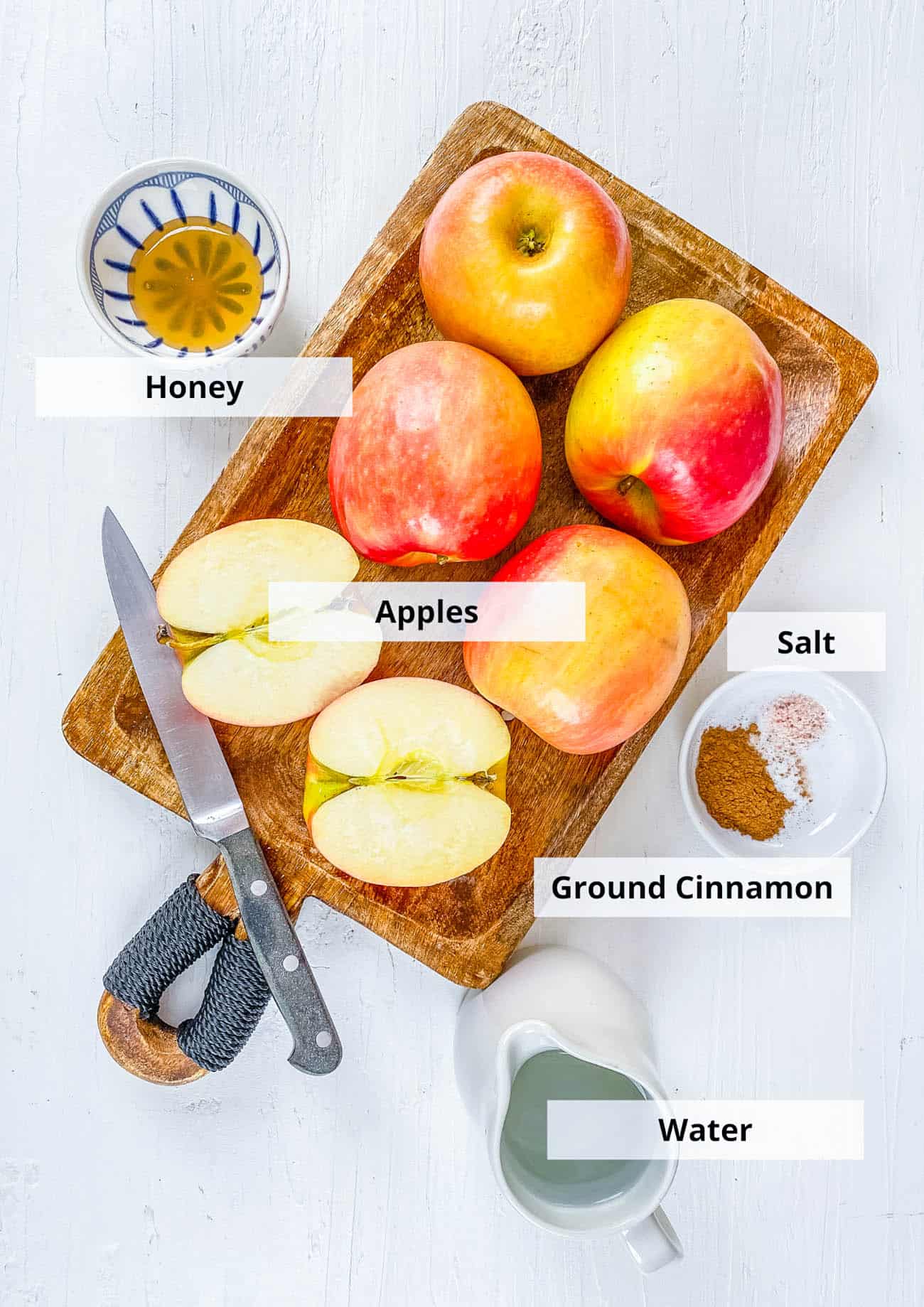 ingredients for healthy vegan low sugar instant pot apple sauce recipe