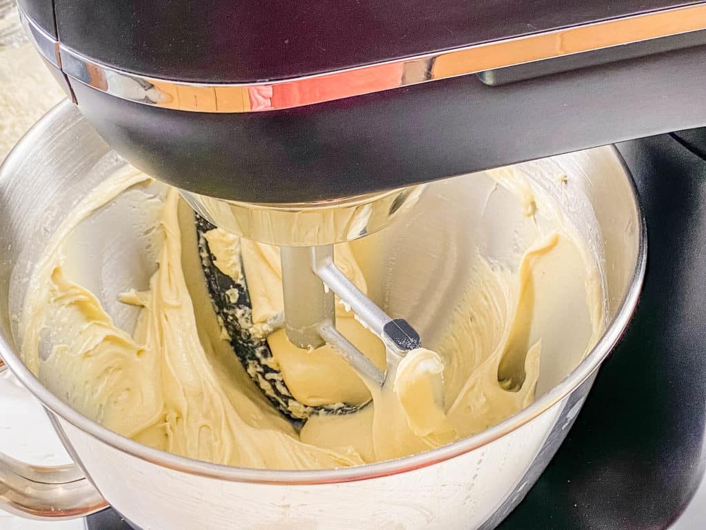 dough in a stand mixer