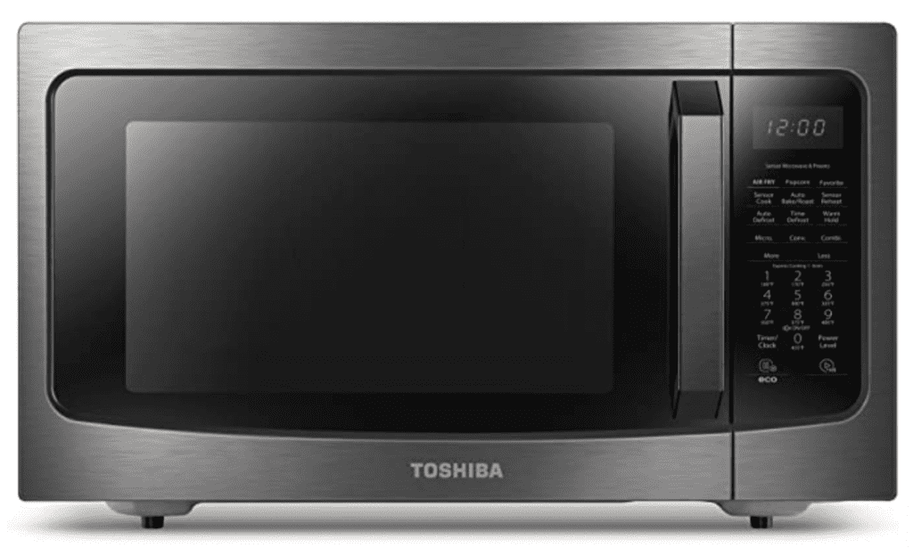 How to use the Toshiba ML-EC42P microwave's air fry function 