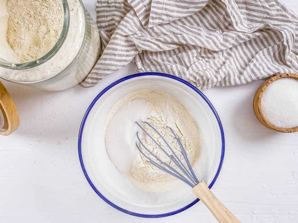 dry ingredients combined in a bowl