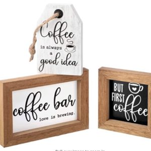 Coffee signs.
