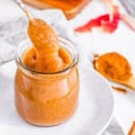 easy healthy vegan apple curd recipe in a glass jar