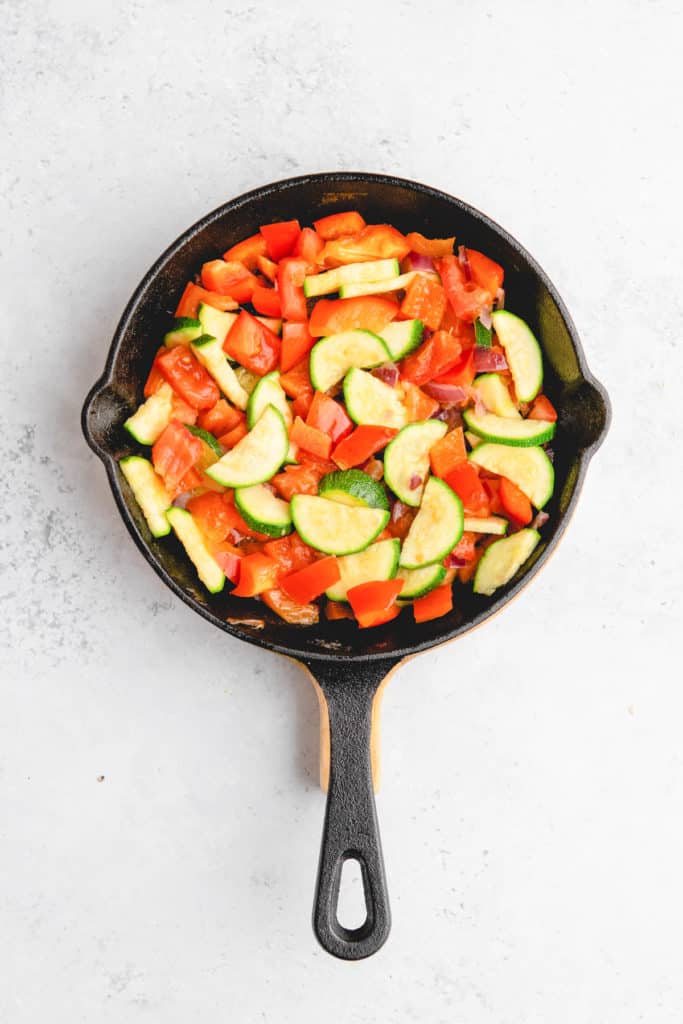 veggies in a pan