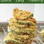 Courgette chips stack.