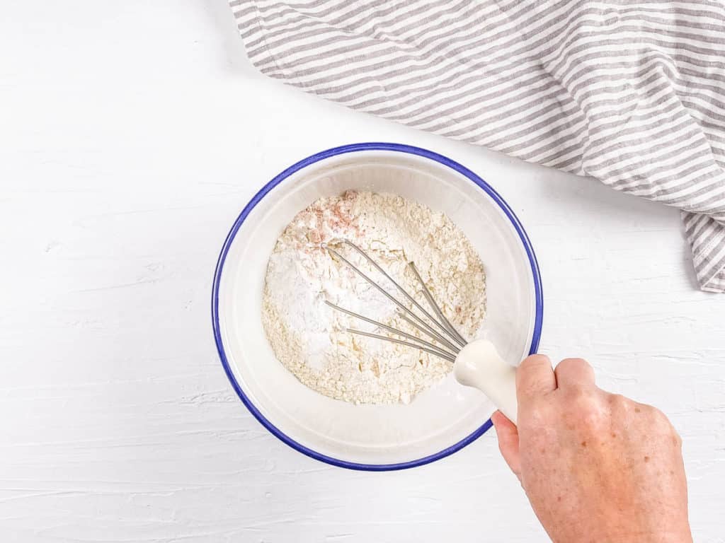 dry ingredients combined in a bowl