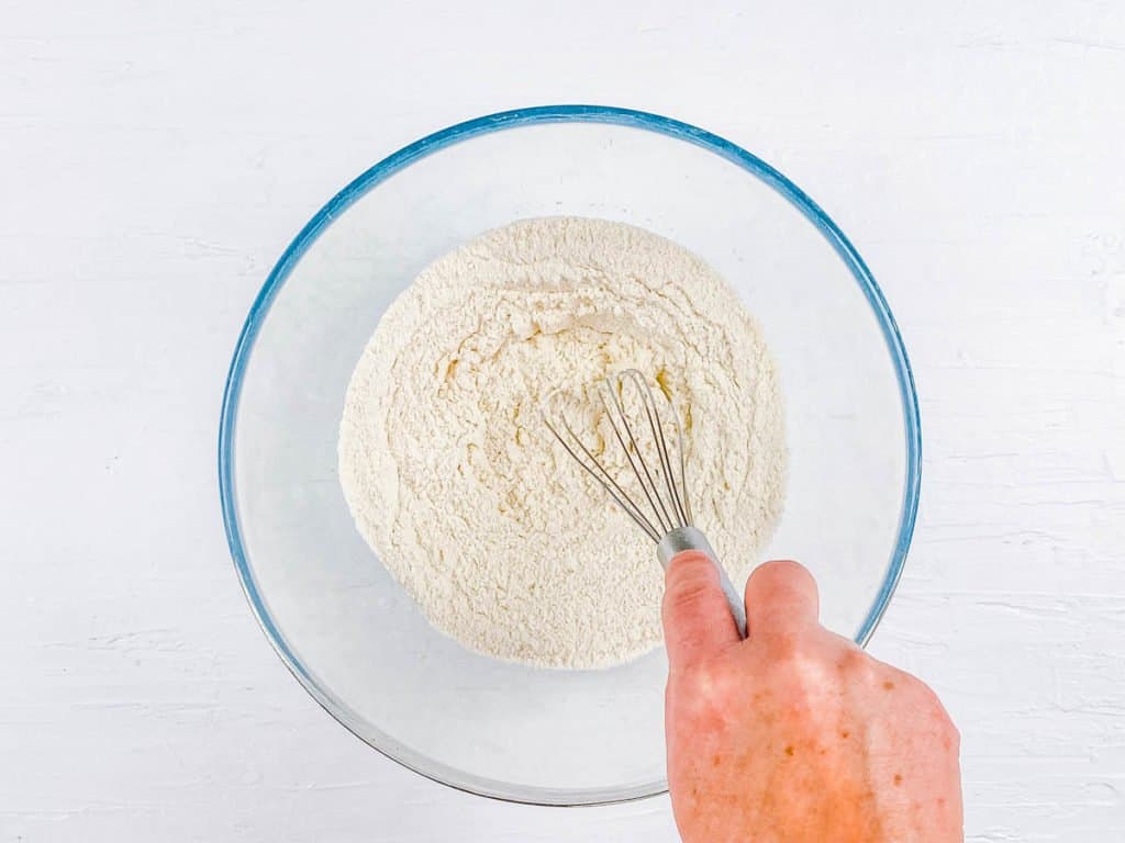 dry ingredients combined in a bowl