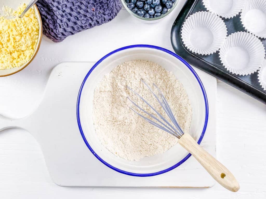 dry ingredients combined in a bowl