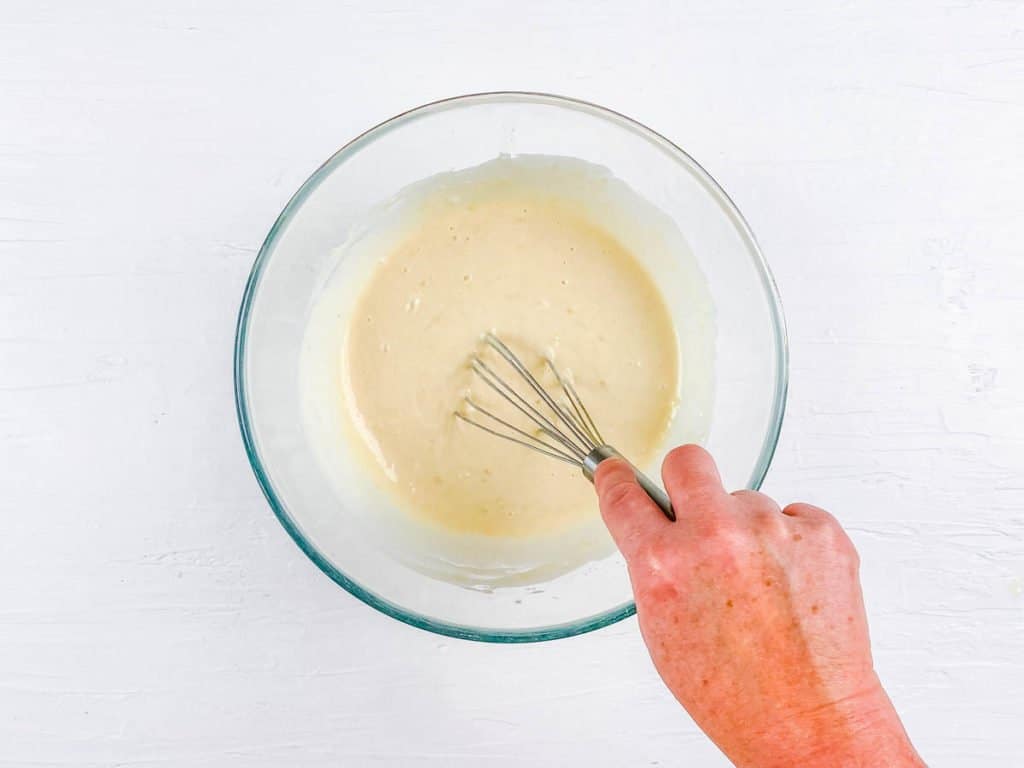 pancake batter in a bowl