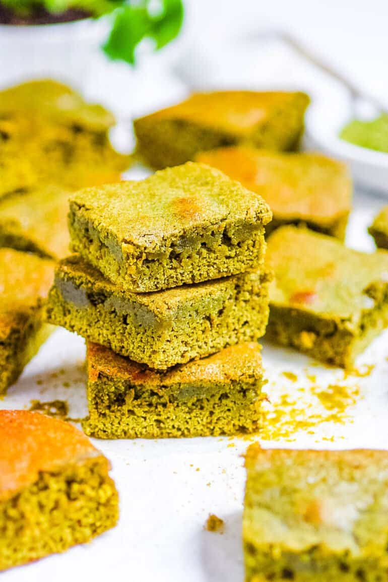 Healthy Food Matcha Brownies