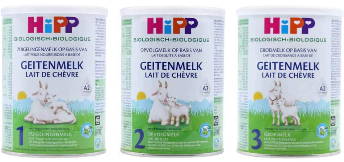 hipp goat milk formula stages 1, 2 and 3