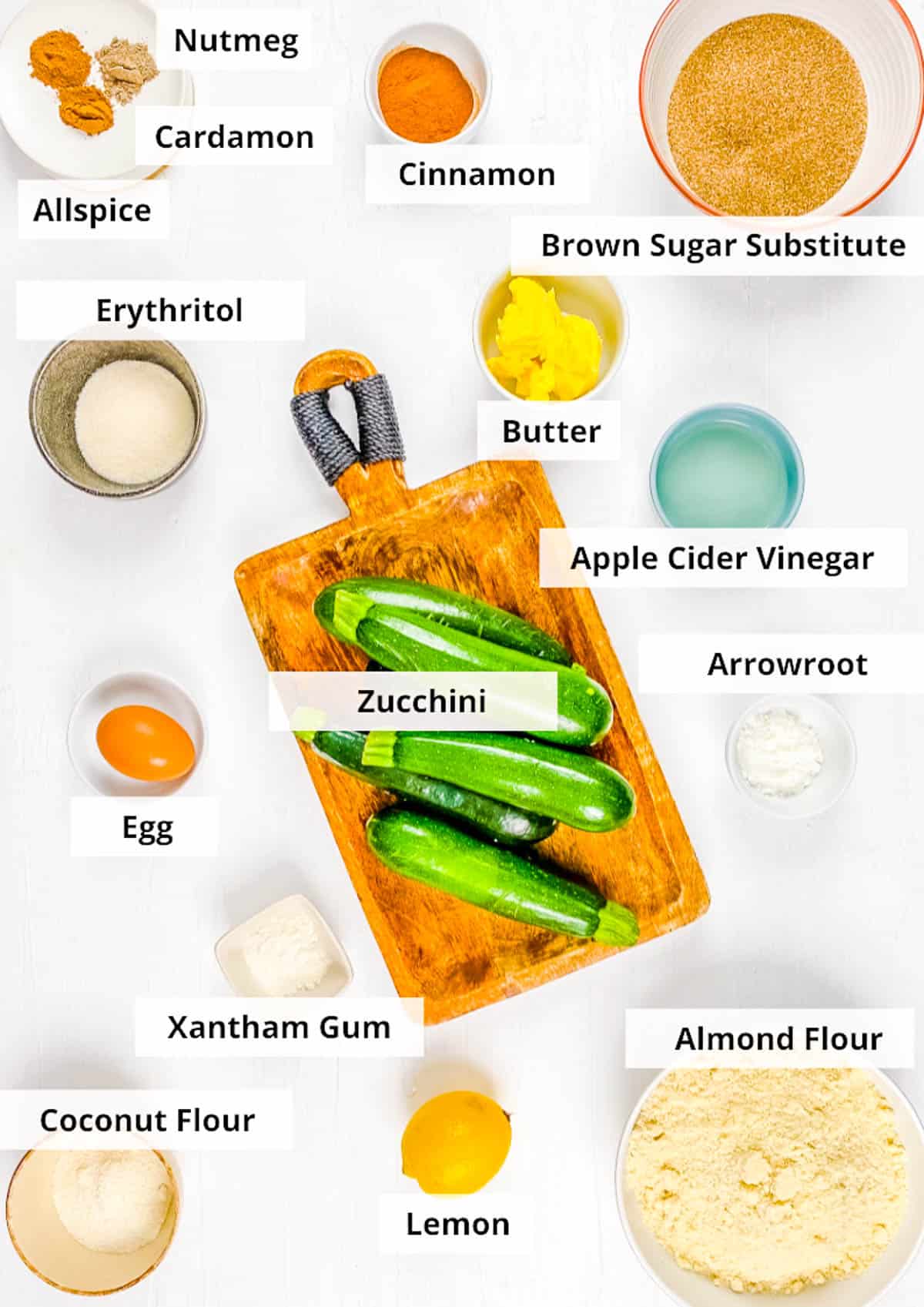 ingredients for gluten free low carb keto apple pie recipe