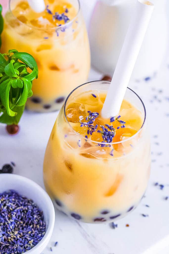 Healthy Food Lavender Milk Tea