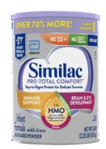 similac pro total comfort baby formula