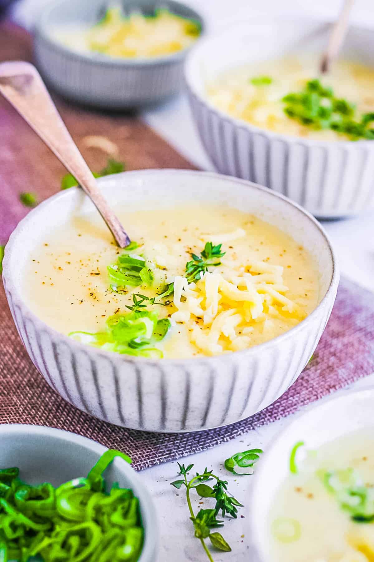 Cheddar Cheese Potato Soup Recipe - Amanda's Cookin' - Soup