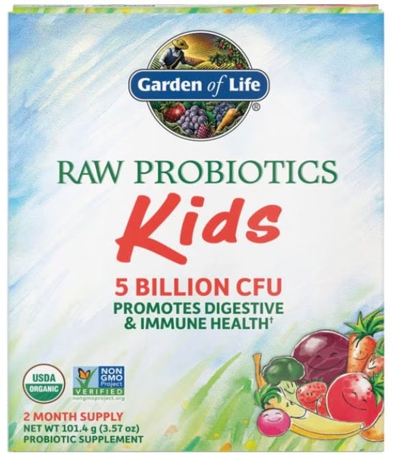 Box of Garden of Life raw probiotics for kids.