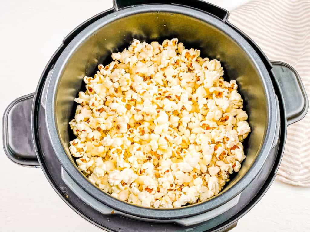 Popped popcorn in instant pot.