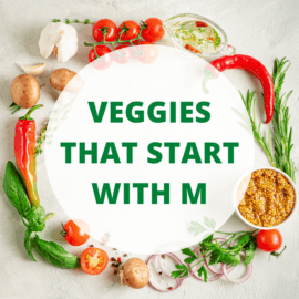 Vegetables that start with m logo.