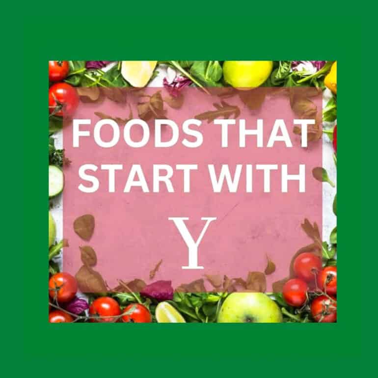 Foods that start with Y graphic