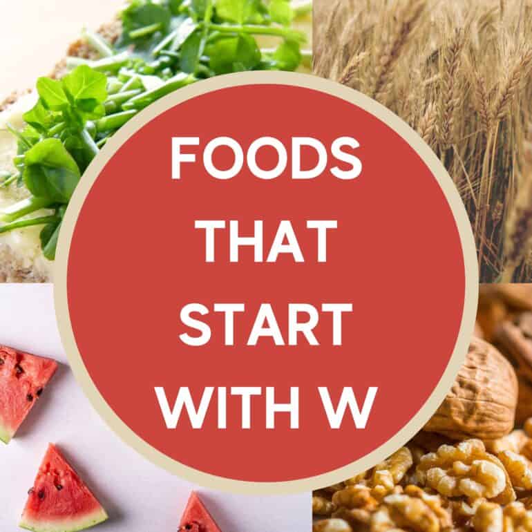 Foods That Start With W Graphic