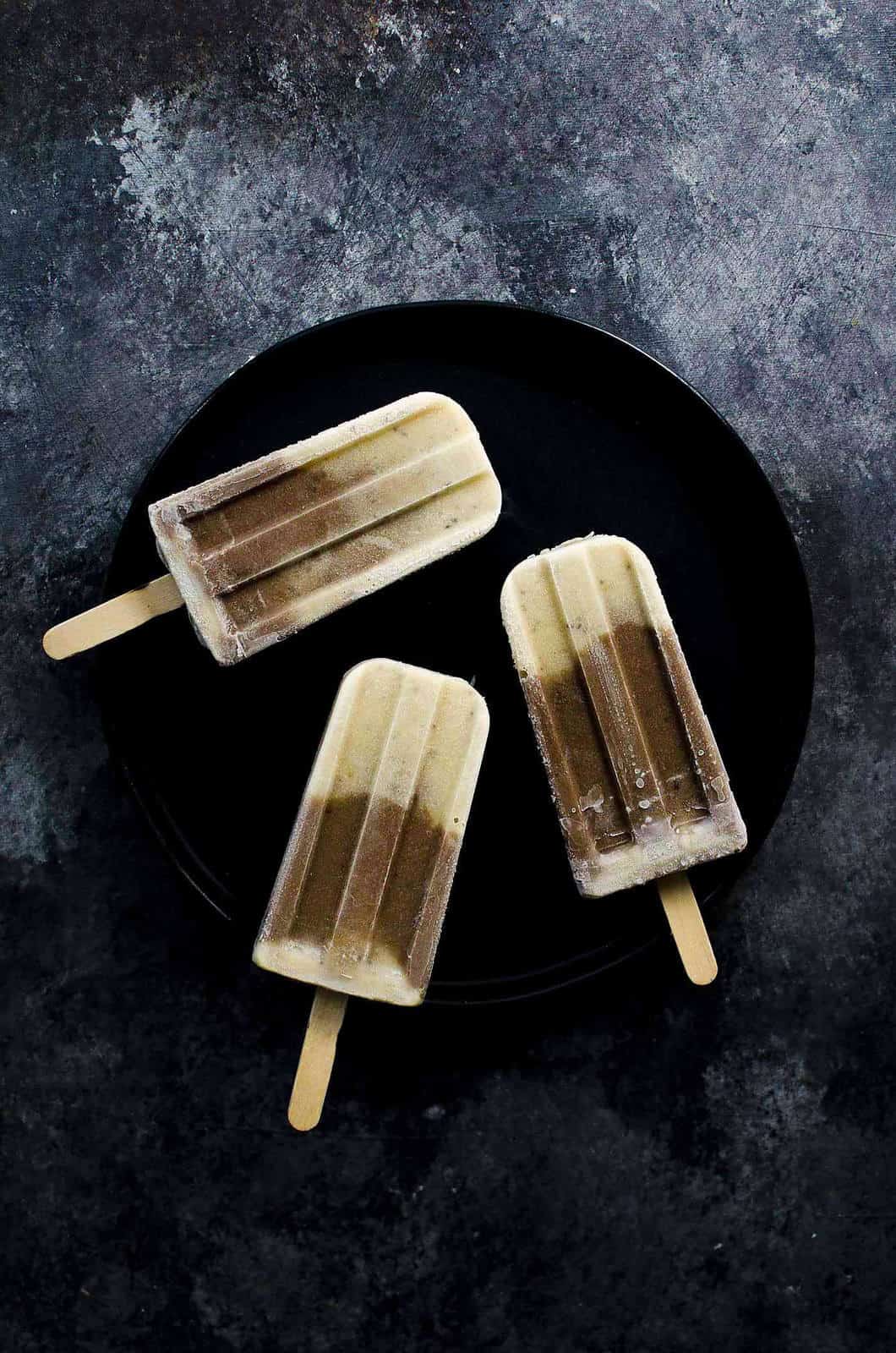 Vanilla and Chocolate Protein Popsicles
