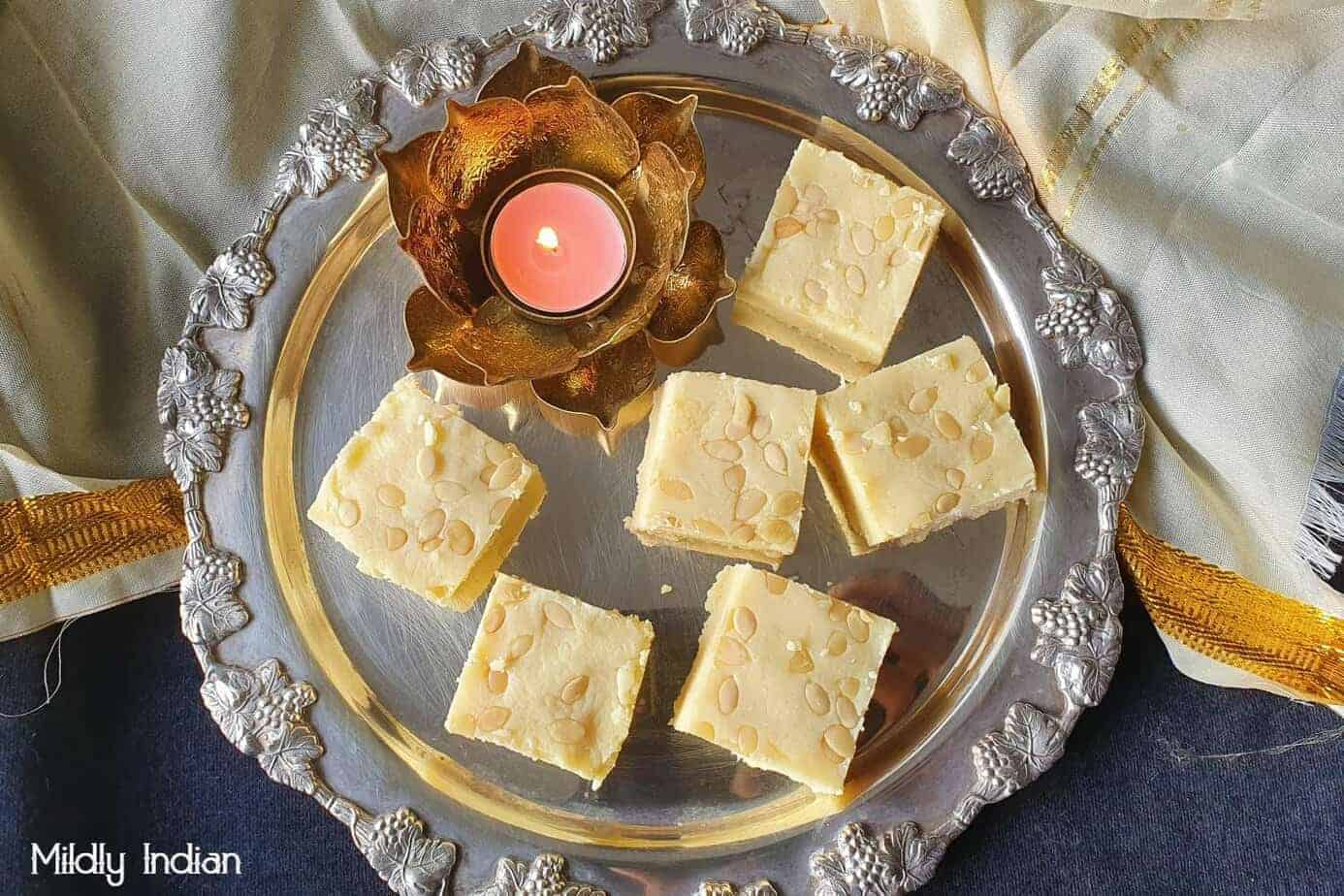 Doodh Barfi | Milkpowder Fudge - Indian Dessert Recipes