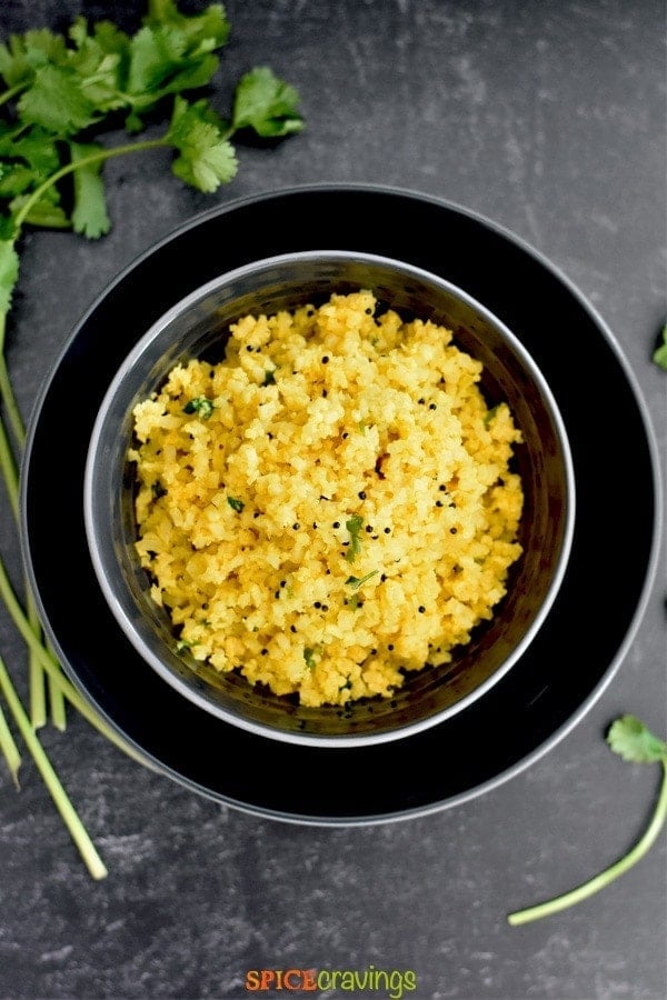 Indian spiced cauliflower rice