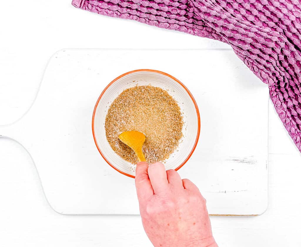 Chia seeds and water mixed in a bowl.