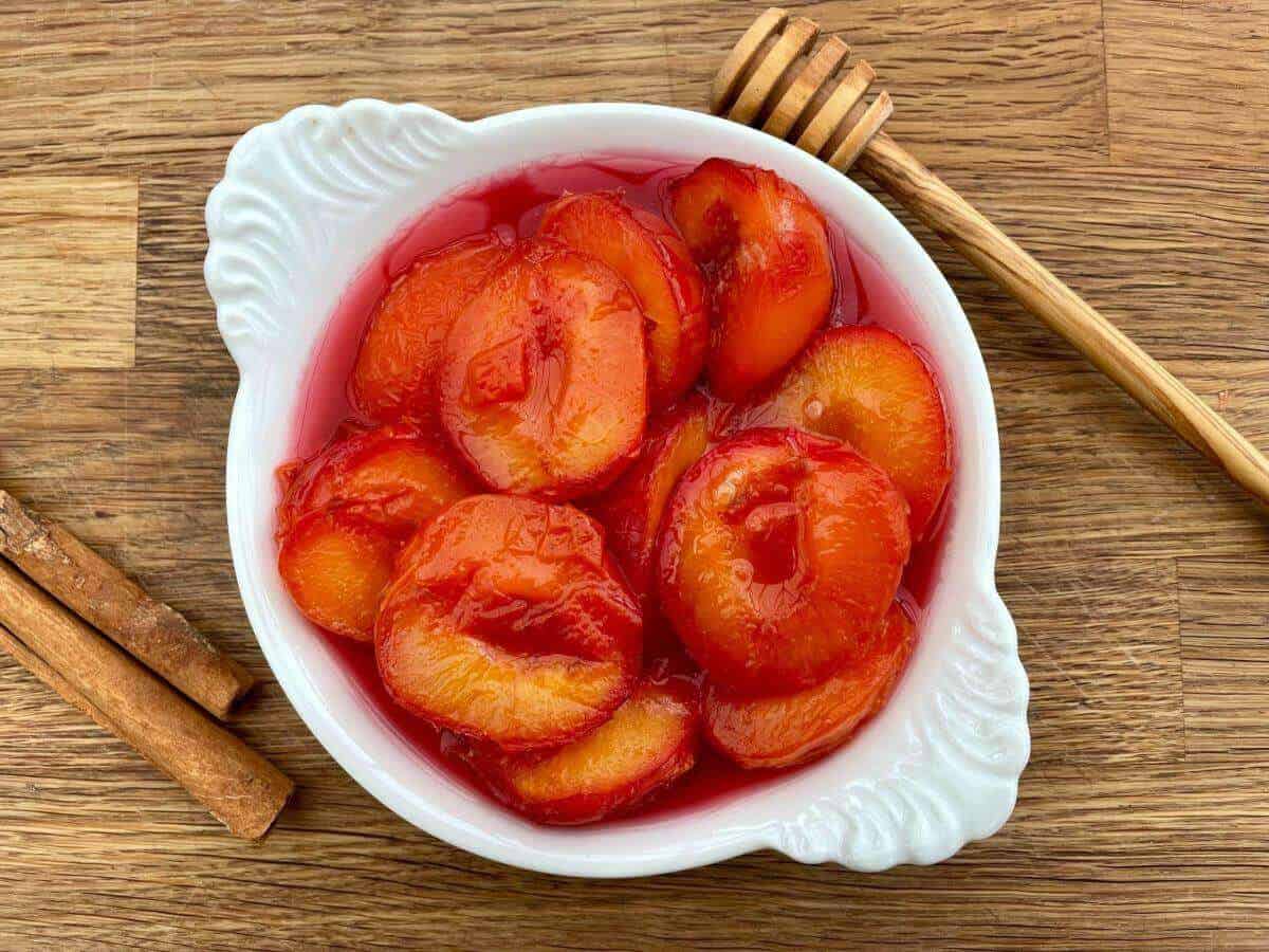 Stewed Plums with Honey