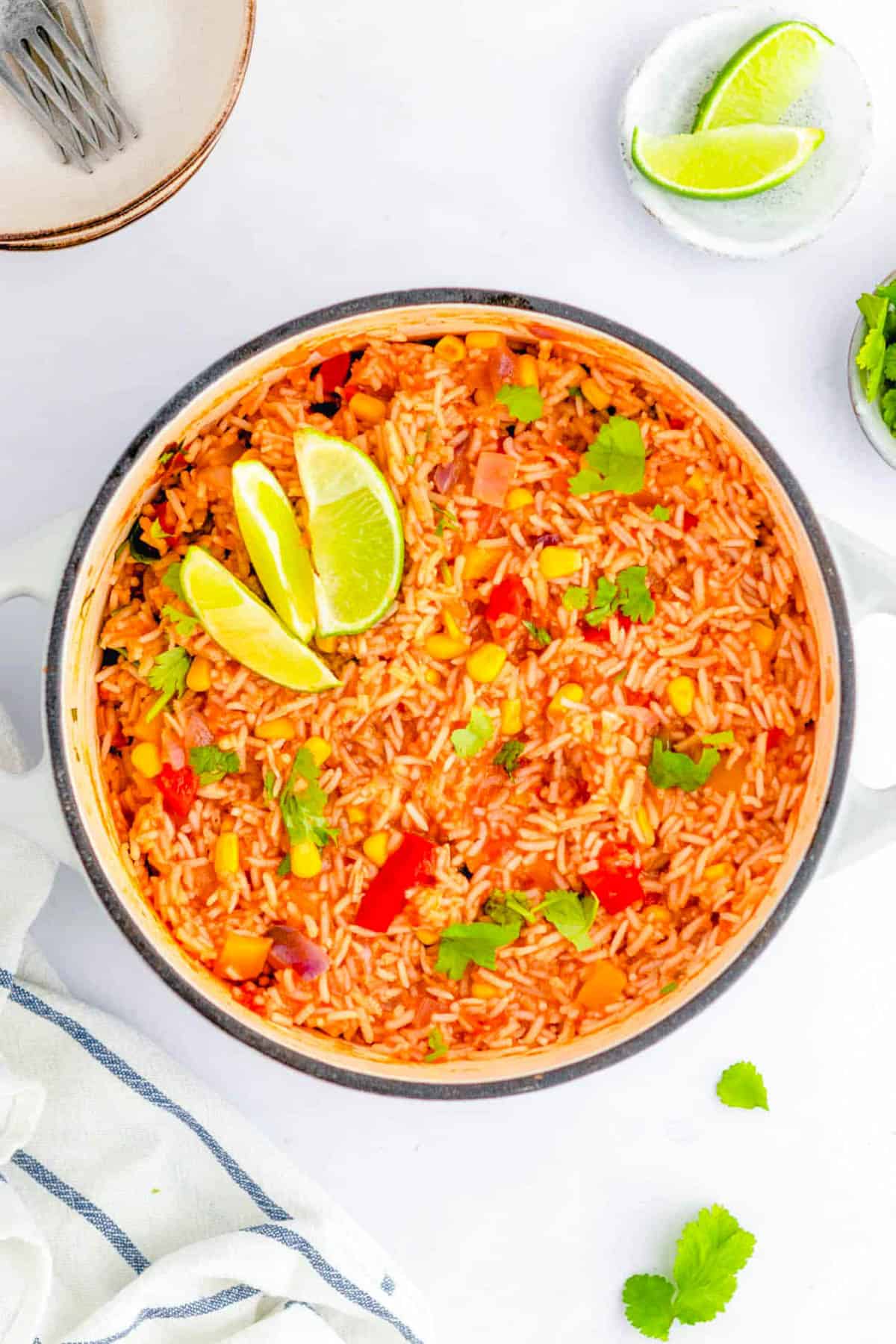 Vegetarian One Pan Mexican Rice (Healthy!)