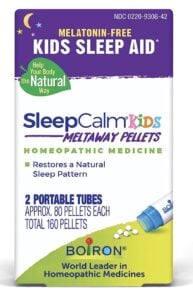 Box of Boiron natural sleep aid for kids - melatonin free.