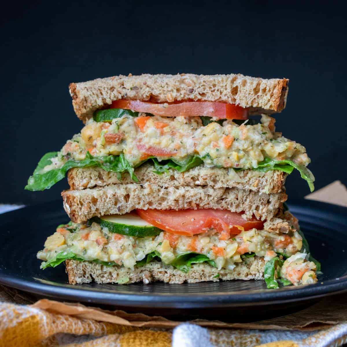 Smashed Chickpea Salad Sandwich (Healthy Recipe!)
