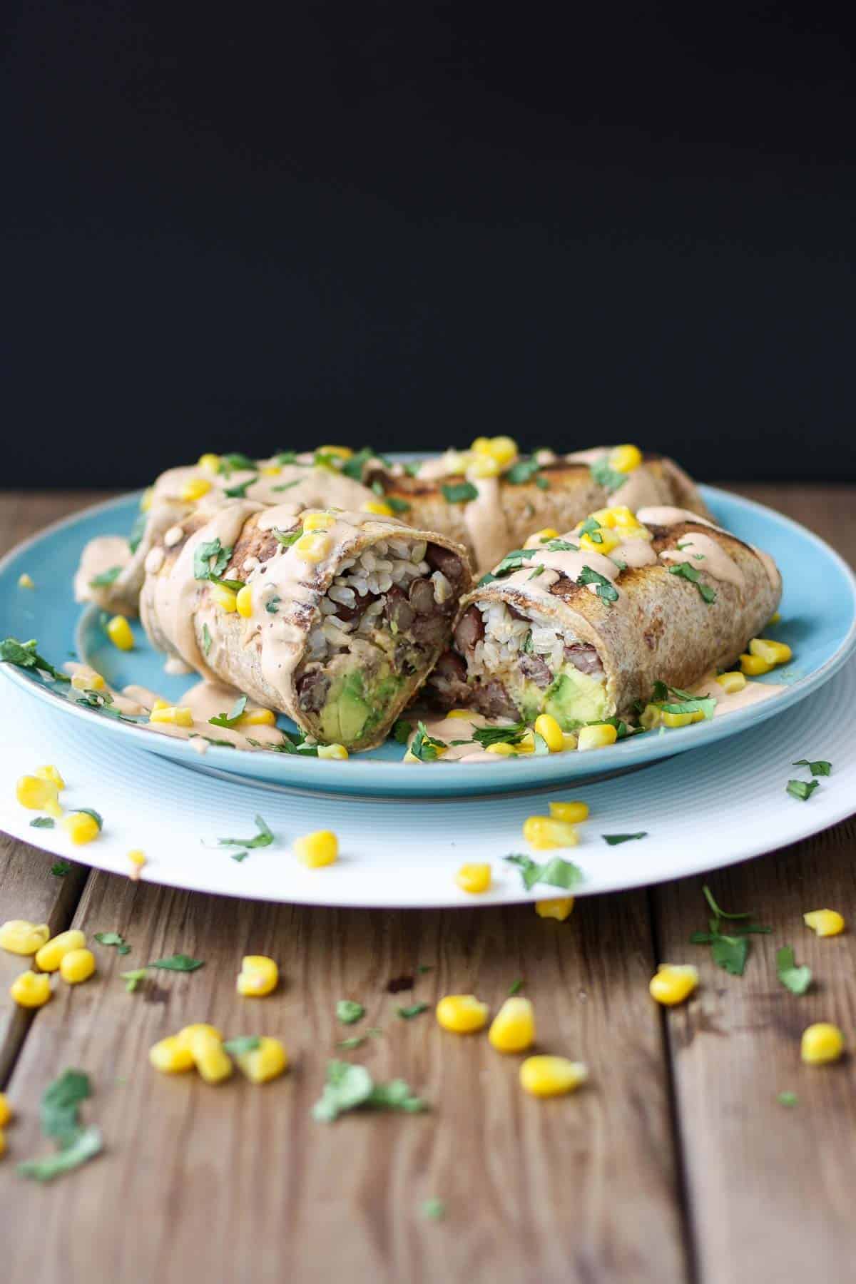 Vegan Black Bean and Rice Burritos