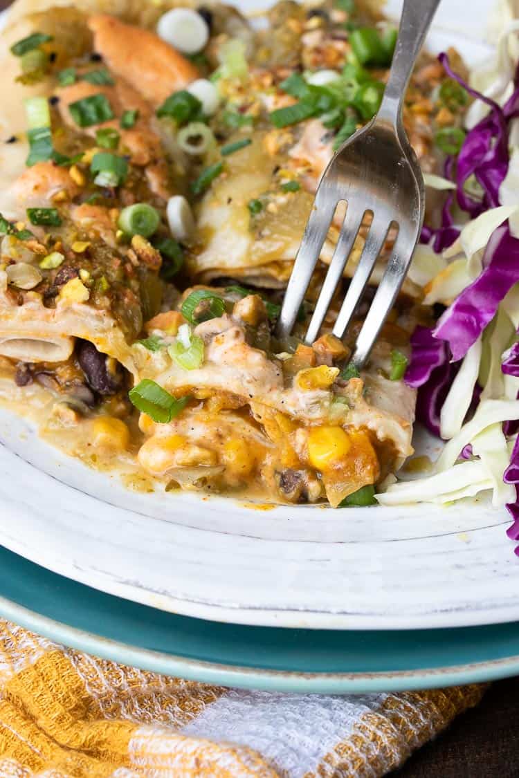 Vegan Black Bean and Pumpkin Enchiladas
