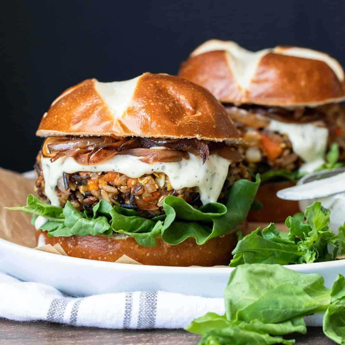 Apple Burgers with Butternut Squash