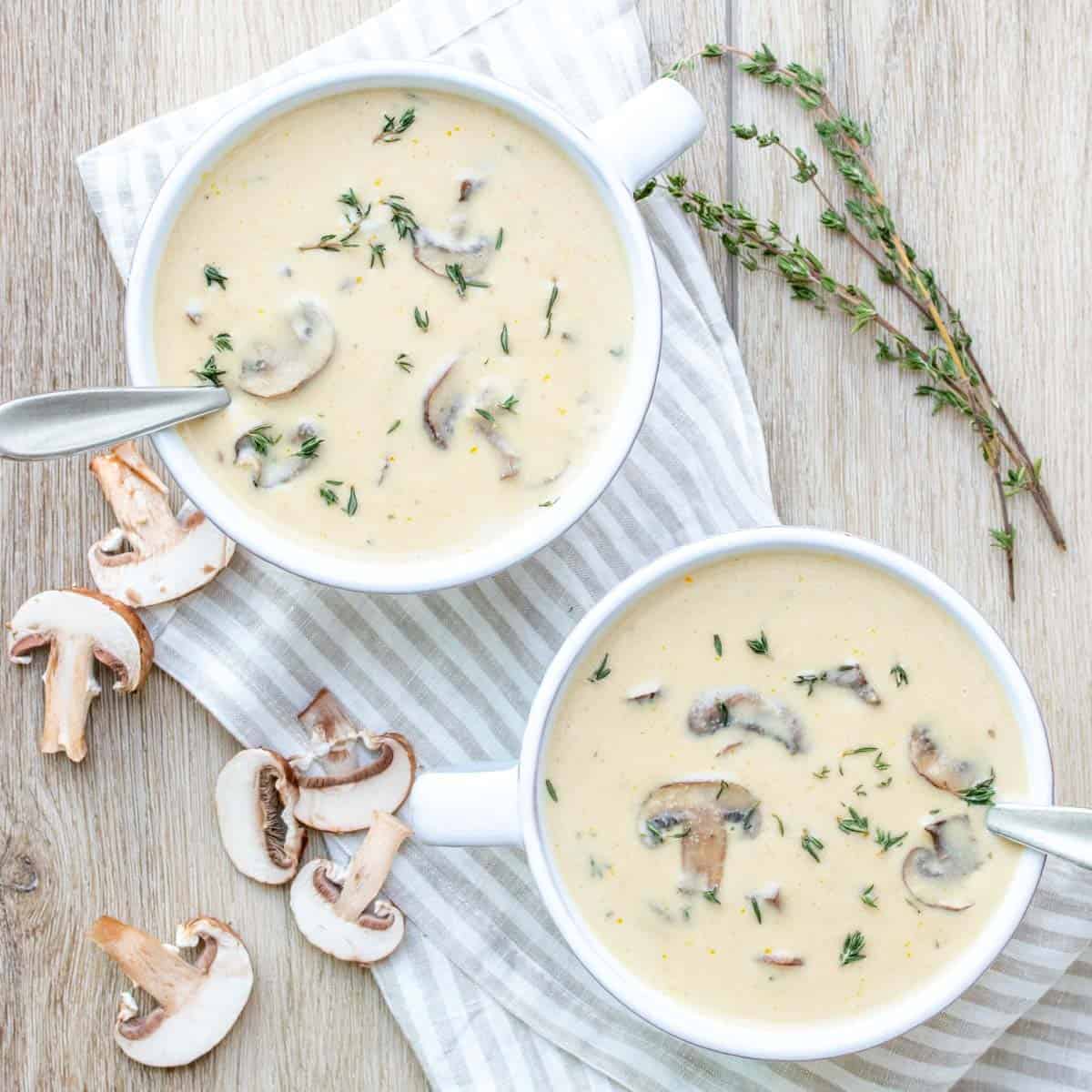 Vegan Cream of Mushroom Soup