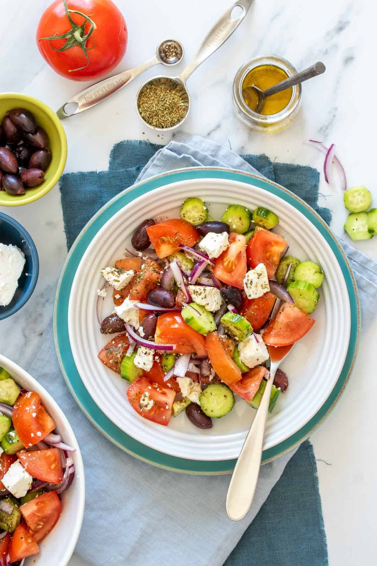 Vegan Greek Salad (Horiatiki)