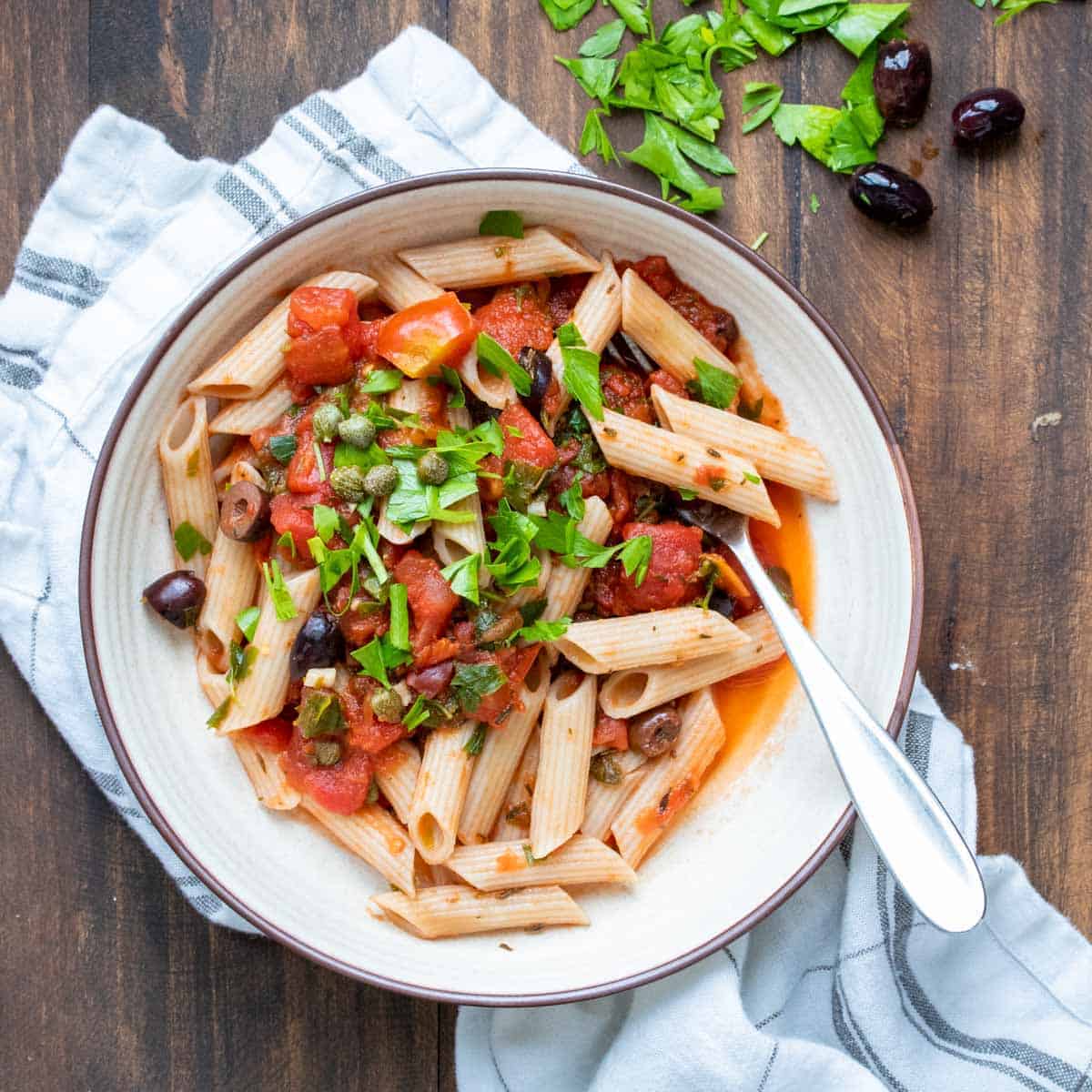 Vegetarian Pasta Puttanesca