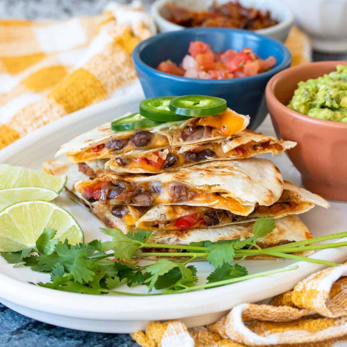 Vegan Black Bean Quesadillas