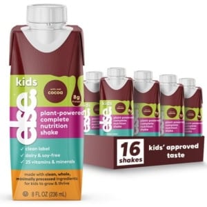 Cartons of Else plant based protein shake for kids on a white background.