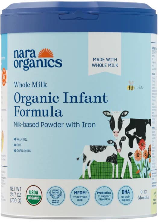 Can of Nara Organics infant formula.