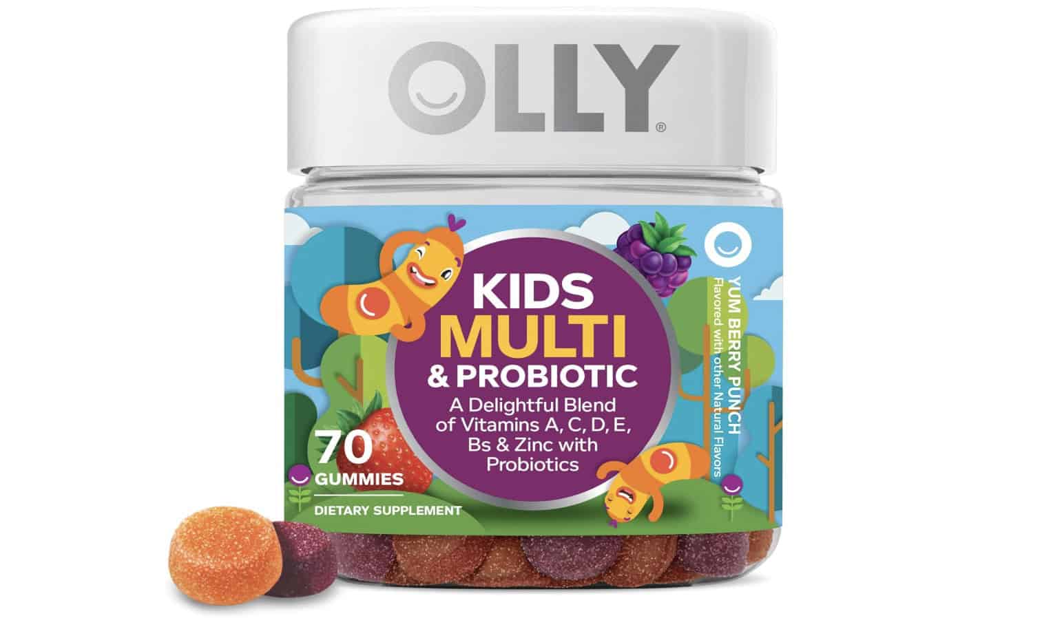 Bottle of Olly Kids Multivitamin.